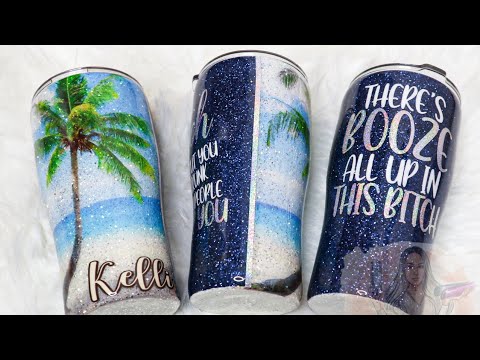 Beach Split Tumbler Tutorial - YouTube