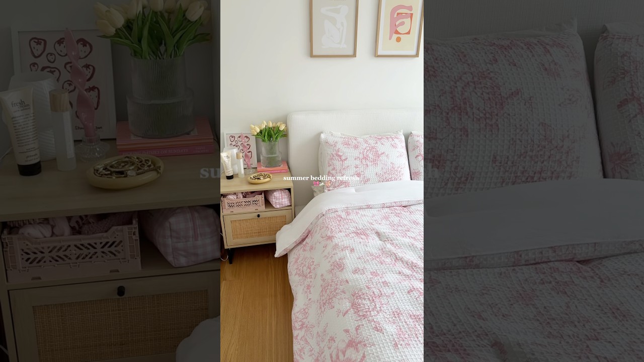 new bedding! What do we think?🌸 