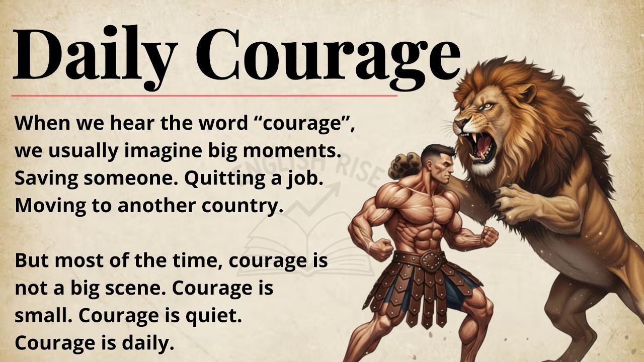 Daily Courage || Improve Your English Fluency || Graded Reader