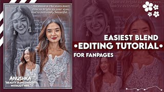 EASIEST BLEND EDITING TUTORIAL FOR FANPAGES🦄