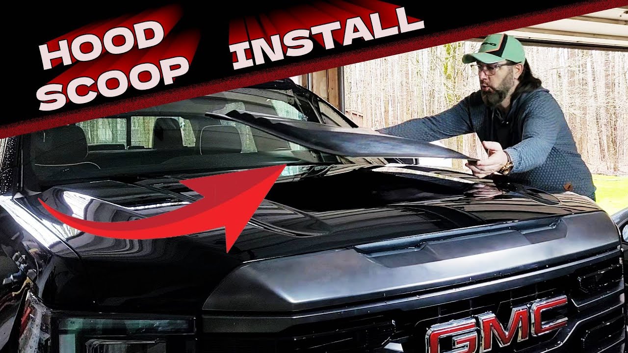 EASY INSTALL GMC Sierra Hood Scoop AT4 / AT4X with a Secret Twist