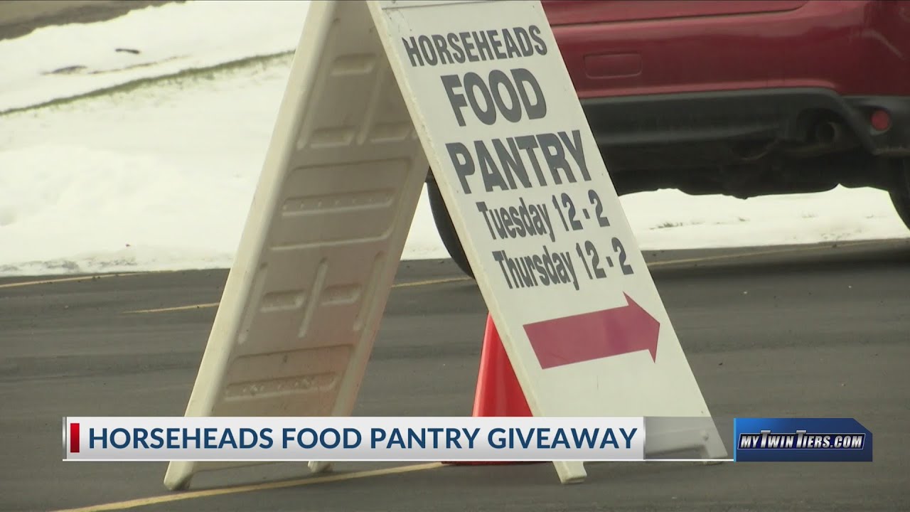 Food giveaway at Horseheads food pantry YouTube
