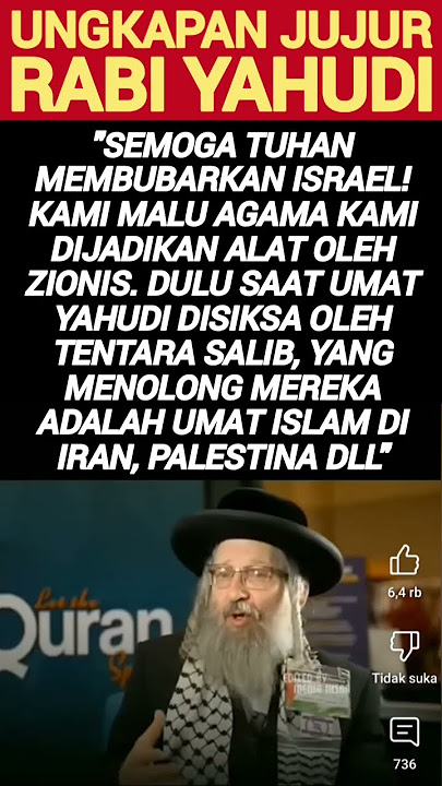 Wajib Viral🔥Rabi Yahudi Bongkar Sejarah Tersembunyi