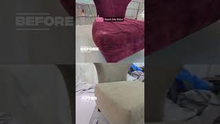 Before &amp; After Armchair Upholstery Dubai | Chair Repair &amp; Fabric Replacement