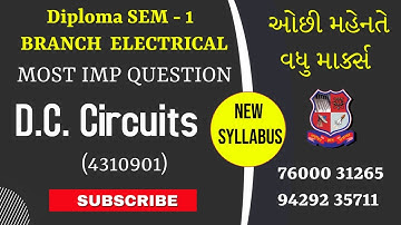 GTU MOST IMP SEM 1 | D.C. Circuits (4310901)