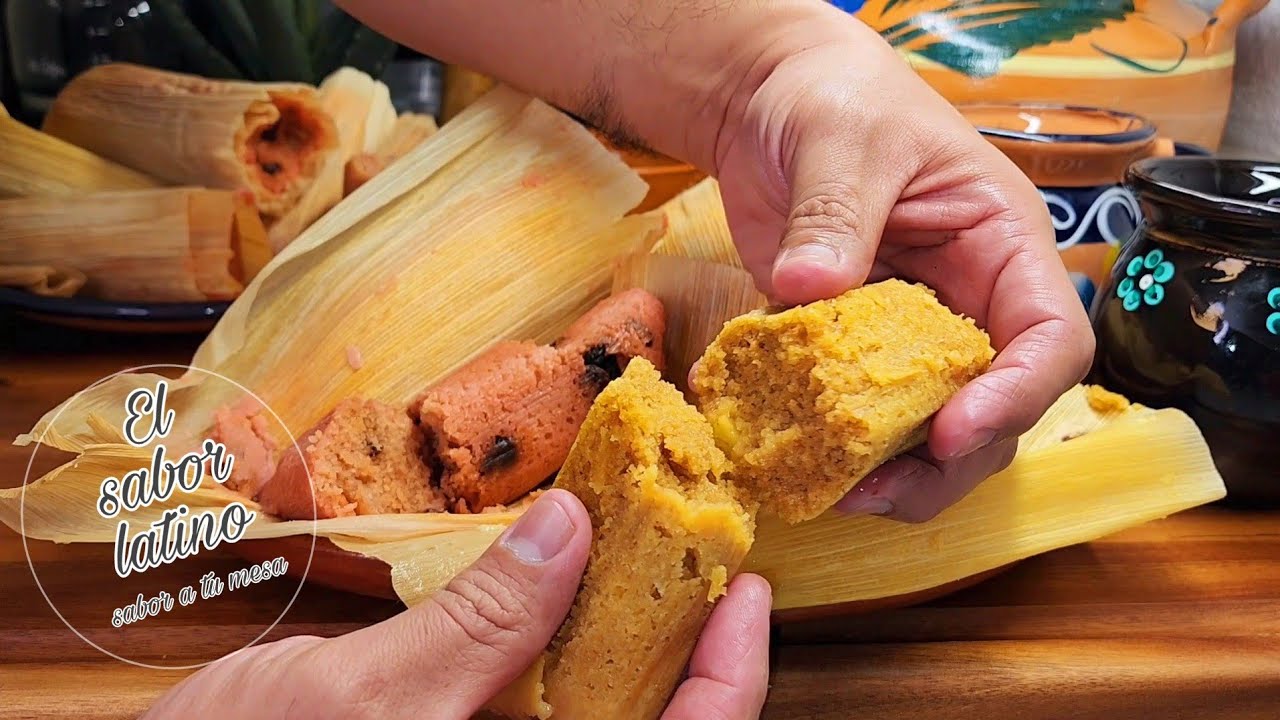 🔴 Los Mejores! Tamales Dulces de Piña y Pasitas Esponjaditos -El sabor latino☑️