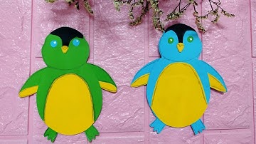 cách cắt dán con chim cánh cụt bằng giấy thủ công