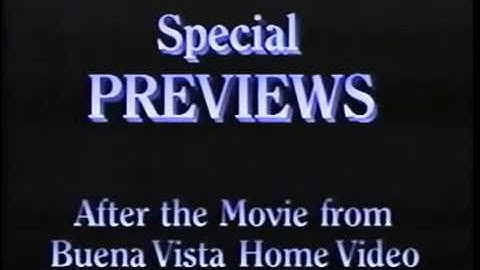 Special Previews After the Movie from Buena Vista Home Video