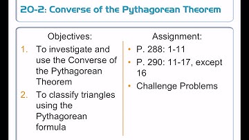 20-2: Converse of the Pythagorean Theorem, 01