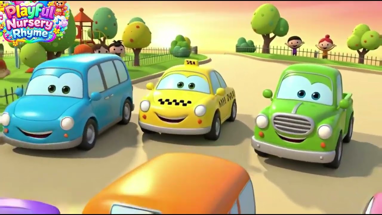 Ten little cars nursery rhyme for toddlers