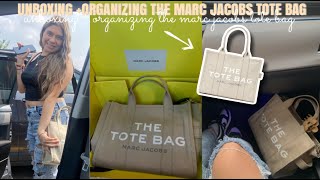 Unboxing + Organizing The Marc Jacobs Tote Bag (Medium in Beige)