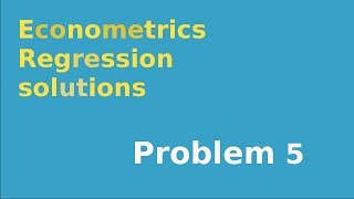 #5 T-test for individual significance in regression by hand