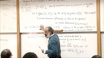 Ketan Mulmuley: Efficient Noether Normalization via GCT III - צילום הרצאות סטודיו האנה בי