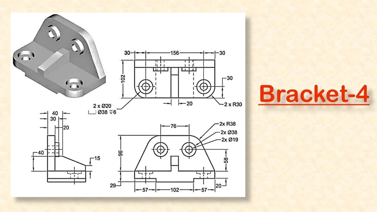 Bracket Exercise in Fusion 360.