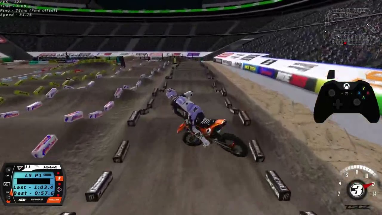 2024 Seattle Supercross RF 450 Live Qualifying Hot Lap (Top 3) - MX Simulator