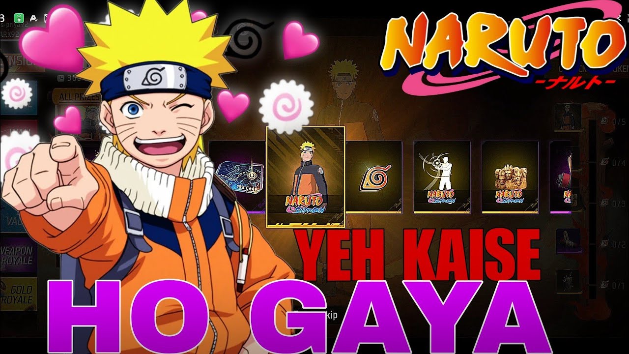 Nruto bundle in free fire max. One of the best luck in free fire  