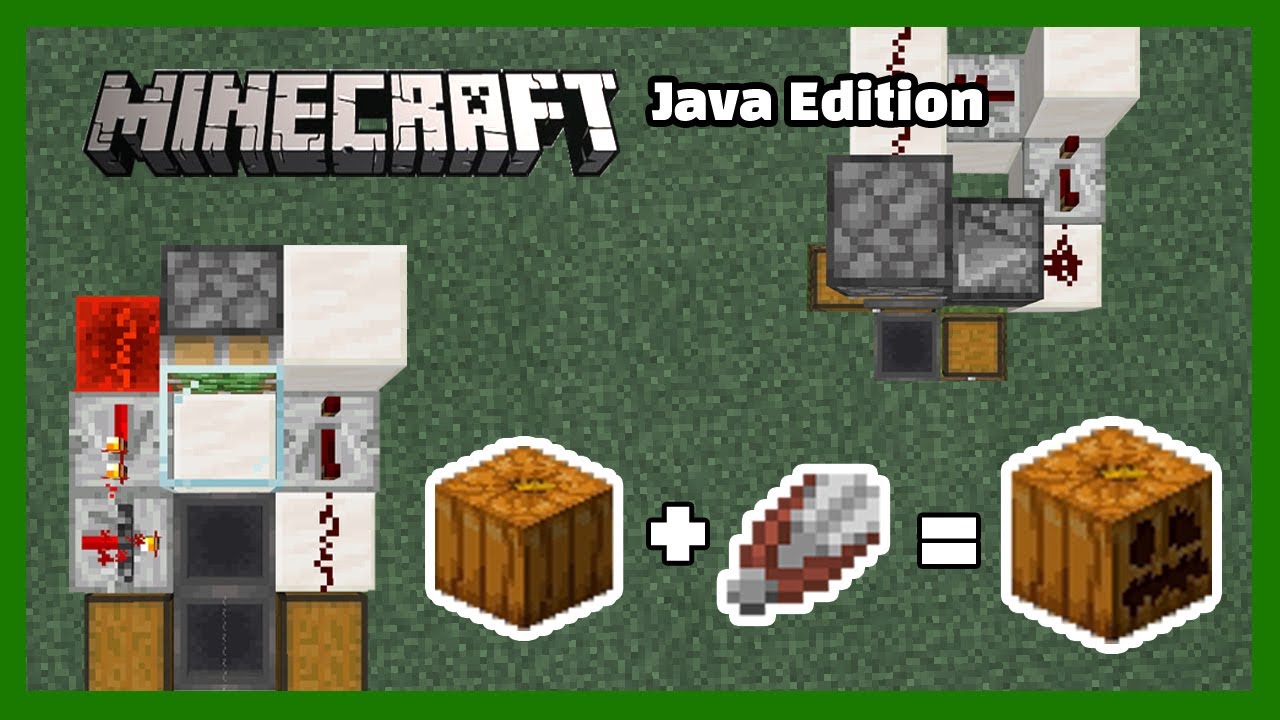[자바] 호박 조각농장 Minecraft Java Edition Carved Pumpkin Farm Tutorial - YouTube