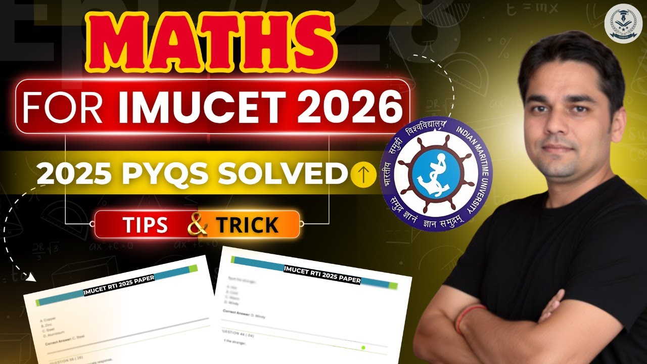 Решенные задачи по математике из экзамена IMU CET 2025 | Часть 2 | Полный анализ и решения | Зада...