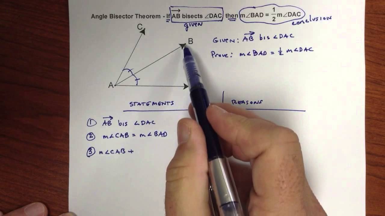 Angle Bisector Theorem proof - YouTube
