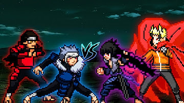 Tobirama OP & Hashirama OP VS Sasuke Indra OP & Baryon Naruto V3 OP in Jump Force Mugen