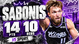 Domantas Sabonis 14 pts 10 rebs vs Spurs 2026 Preseason
