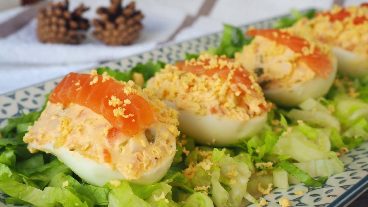 HUEVOS RELLENOS DE SALMÓN, Sencillos y riquísimos