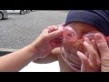 水中で目を開ける練習【３歳児】