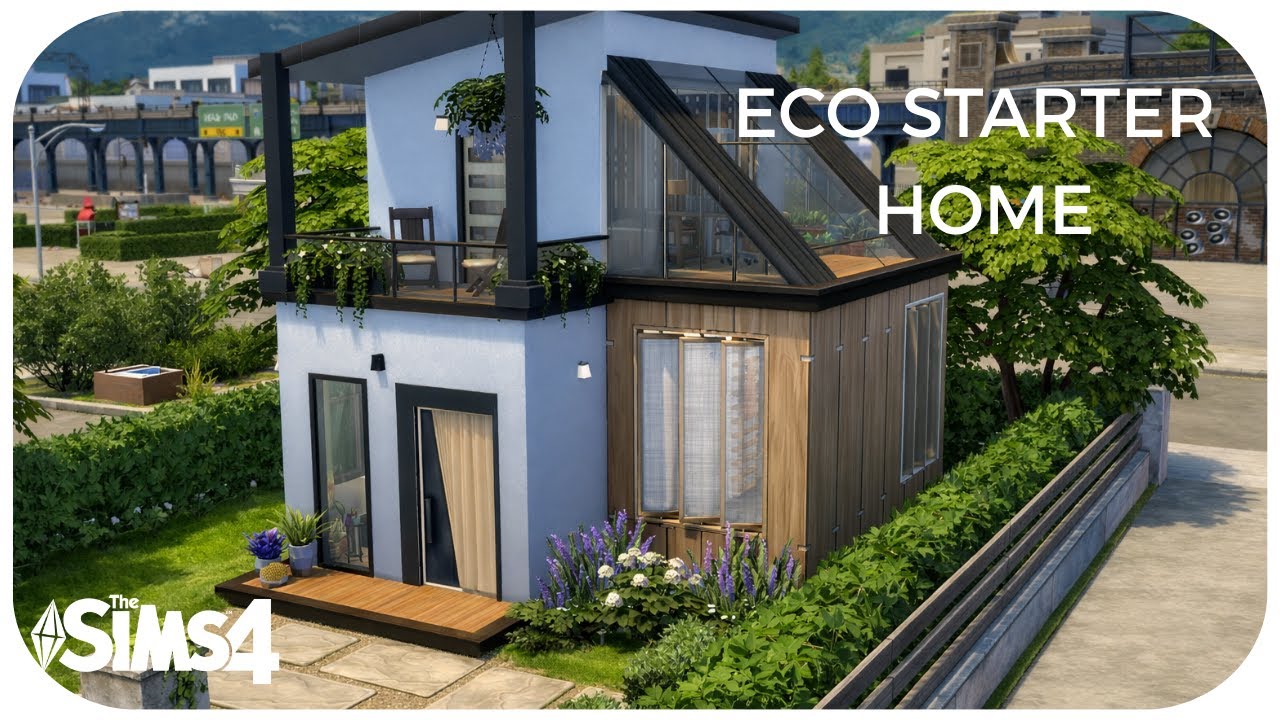 Eco Starter Home 🌱 | Base Game + Eco Lifestyle | The Sims 4