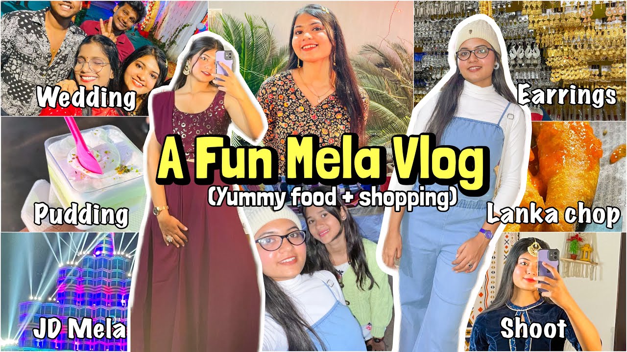 A Fun Mela Vlog Mela shopping, Yummy food, Reception party & Lehenga