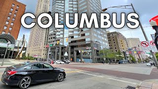 Driving in COLUMBUS OHIO, USA - 4K