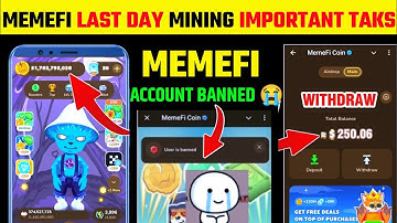Memefi Account Banned 😭 Memefi snapshot & Listing Date | Memefi new update today | Memefi Withdrawal