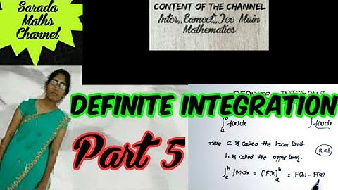 Definite Integration || Definite Integration Inter 2 nd Year || Maths 2B Integration