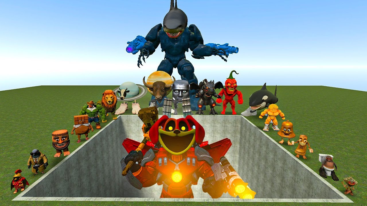 ALL NEW ITALIAN AI BRAINROT MEMES VS THE GIANT PIT WITH MECHA TITAN DOGDAY! - Garry's Mod