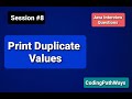 Java Interview questions: #8 How to Print Duplicate Values From An Array | Practical Demonstration.