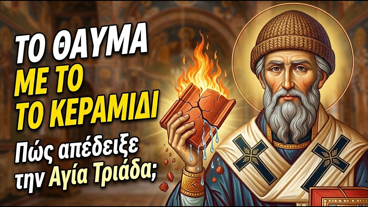 Το θαύμα με το κεραμίδι: Πώς απέδειξε την Αγία Τριάδα; 🔥💧