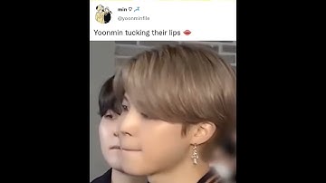 the way Yoonmin tucked their lips 👄