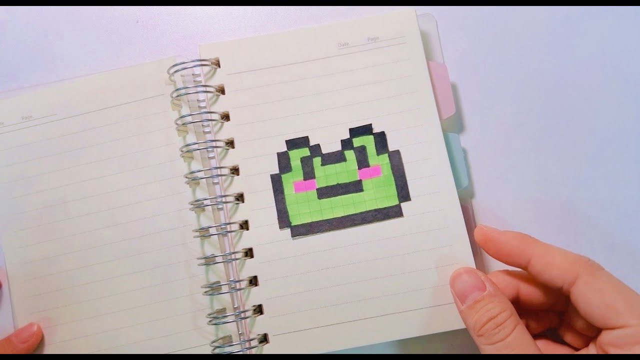 Handmade Pixel Art - How to draw kawaii frog Cách vẽ ếch con cute ...