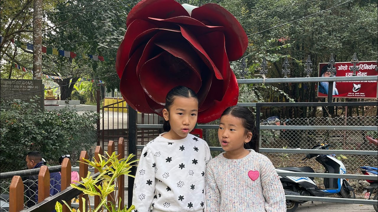 Sayra & Oshin🩷❤️visiting shram saskriti park dharan 🫶🏻🫶🏻