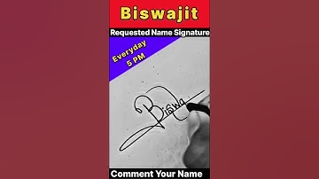 BEST SIGNATURE OF BISWAJIT || B LETTER SIGNATURE DESIGN || #shortsfeed #ytshorts #viralvideo