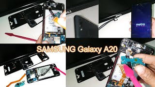 COMO REPARAR UN MÓVIL MOJADO QUE NO ENCIENDE Limpieza de humedad en placa   SAMSUNG Galaxy A20