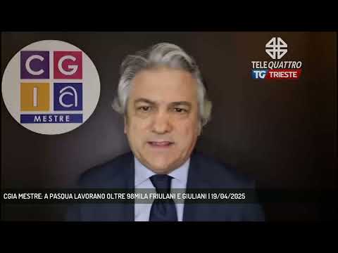 CGIA MESTRE: A PASQUA LAVORANO OLTRE 98MILA FRIULANI E GIULIANI | 19/04/2025