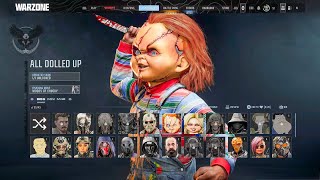 BO6 Chucky and Tiffany Warzone Intro Animation w/ All Moods of Chucky Finishing Moves | Black Ops 6
