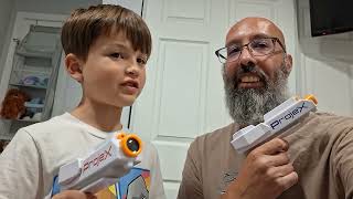 Shooting down alien space ships! Winner gets  ice cream