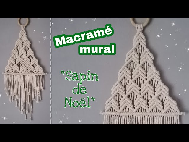 Sapin de noël mural en macramé – Le rêve de Noël