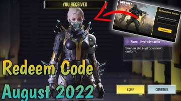 Call Of Duty Mobile Redeem Code august 2022 | New Redeem Code Codm 2022 | Today Redeem Code Codm