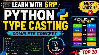 Python Type Casting MCQs 🔥 | Top 20 Important Questions with Answers | MSBTE | Learn With SRP