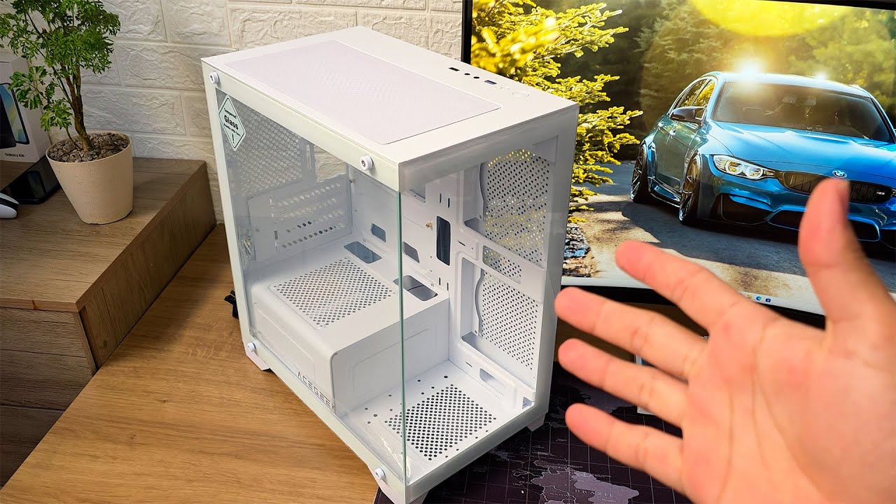 Gabinete Gamer Acegeek UNBOXING E DETALHES Rhythm Lateral de Vidro  Branco