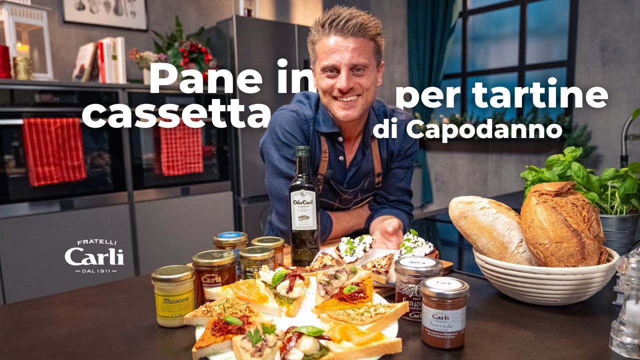 Pane in cassetta per tartine di Capodanno | Fulvio Marino x Fratelli Carli
