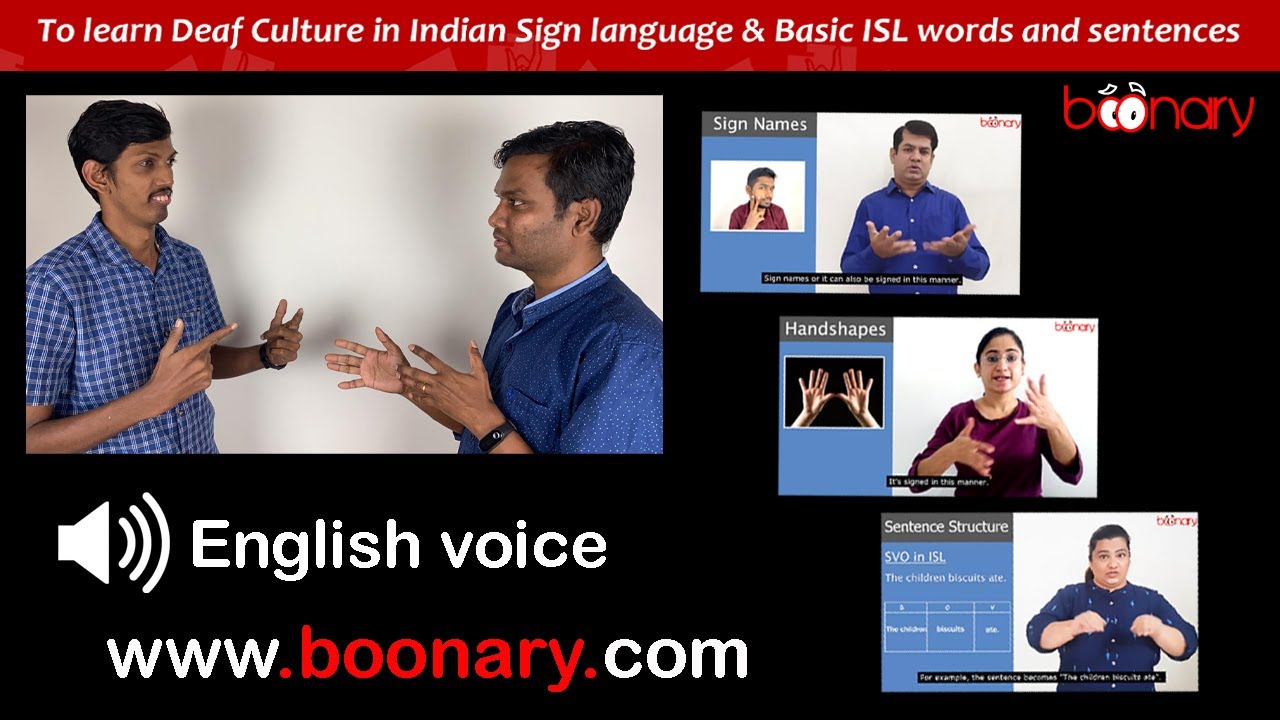 Get to know better about the Deaf Culture & basic ISL words and sentences. Voice-over English.