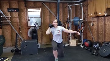 Single Dumbbell Front Rack Lunge